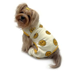Ultra Plush Happy Face Front Sleeveless Pajamas - S