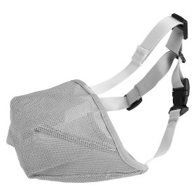 Pet Muzzle Mask Soft Mesh Muzzle Adjustable Dog Mouth Cover with Breathable Mesh Adjustable Neck Forehead Strap for Anti Biting Barking Chewing (Option: PetMuzzle GreyXL)