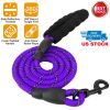 5FT Dog Leash Dog Training Walking Lead w/ Foam Handle Highly Reflective Treads Strong Nylon Dog Rope For Small Medium Dogs