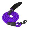 5FT Dog Leash Dog Training Walking Lead w/ Foam Handle Highly Reflective Treads Strong Nylon Dog Rope For Small Medium Dogs