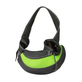 Pet Carrier for Dogs Cats Hand Free Sling Adjustable Padded Strap Tote Bag Breathable Shoulder Bag Carrying Small Dog Cat (Option: PetPuppyCarrier GreenL)