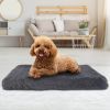 Dog Bed Soft Plush Cushion Cozy Warm Pet Crate Mat Dog Carpet Mattress with Long Plush for S/M Dogs