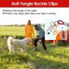 9.8FT Dog Tie Out Cable Long Dog Leash Chew Proof Lead Dog Chain with Durable Spring 360° Rotatable Clips PVC Case for Outside Yard Caming