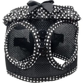American River Choke Free Dog Harness Polka Dot Collection - Black and White Polka Dot (size: XX-Small)