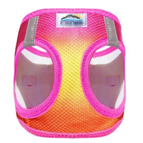 American River Choke Free Dog Harness Ombre Collection - Raspberry Pink and Orange (size: XX-Small)
