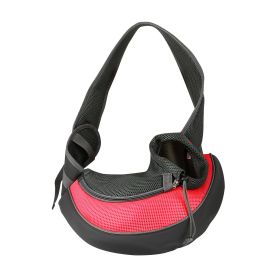 Pet Carrier for Dogs Cats Hand Free Sling Adjustable Padded Strap Tote Bag Breathable Shoulder Bag Carrying Small Dog Cat (Option: PetPuppyCarrierRedS)