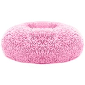 Pet Dog Bed Soft Warm Fleece Puppy Cat Bed Dog Cozy Nest Sofa Bed Cushion For S/M Dog (Option: PetCalmingBed PinkM)