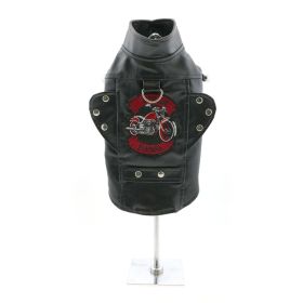Biker Dawg Motorcycle Dog Jacket - Black (size: X-Small)