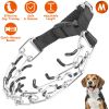 Adjustable Dog Choke Collar Training Chain Dog Necklace with Buckle for Small Medium Large Dogs