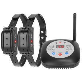 328FT Electric Wireless Dog Fence System With GPS Location Monitor Collar Receiver Rechargeable Beep Vibration Fence System for Small Medium Large Dog (Option: DogFence 2Collar)
