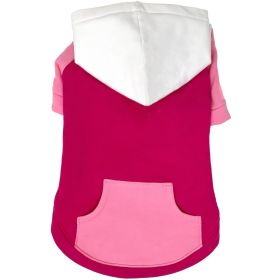 Color-Block Hoodie - Pink on Pink (size: X-Small)