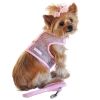 Cool Mesh Dog Harness with Leash - Solid Pink
