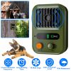 Ultrasonic Anti-Barking Device Rechargeable Auto Dog Bark Control Deterrent Box Training Device IPX4 Waterproof with 3 Frequency Max 32.8Feet Sensing