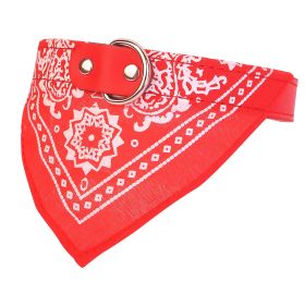 Adjustable Bandana Leather Pet Collar Triangle Scarf (Option: DogBandanaCollar RedL)