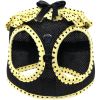 American River Choke Free Dog Harness Polka Dot Collection - Yellow and Black Polka Dot