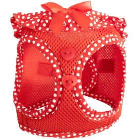 American River Choke Free Dog Harness Polka Dot Collection - Red Polka Dot (size: 2X/3X-Large)