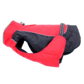 Alpine All-Weather Dog Coat - Red and Black (size: large)