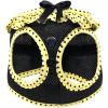 American River Choke Free Dog Harness Polka Dot Collection - Yellow and Black Polka Dot