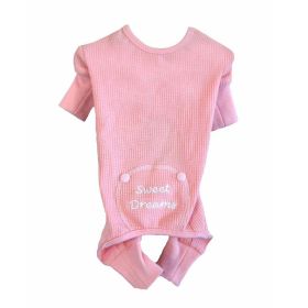 Sweet Dreams Thermal Dog Pajamas - Pink (size: large)