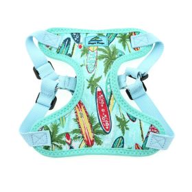 Wrap and Snap Choke Free Dog Harness by Doggie Design - Surfboards and Palms (size: large)