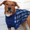 Highline Fleece Dog Coat - Blue Plaid