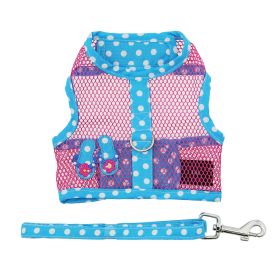 Cool Mesh Dog Harness Under the Sea Collection - Pink and Blue Flip Flops (size: medium)