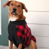 Highline Fleece Dog Coat - Red and Black Plaid
