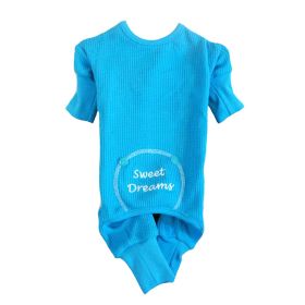 Sweet Dreams Thermal Dog Pajamas - Blue (size: X-Small)